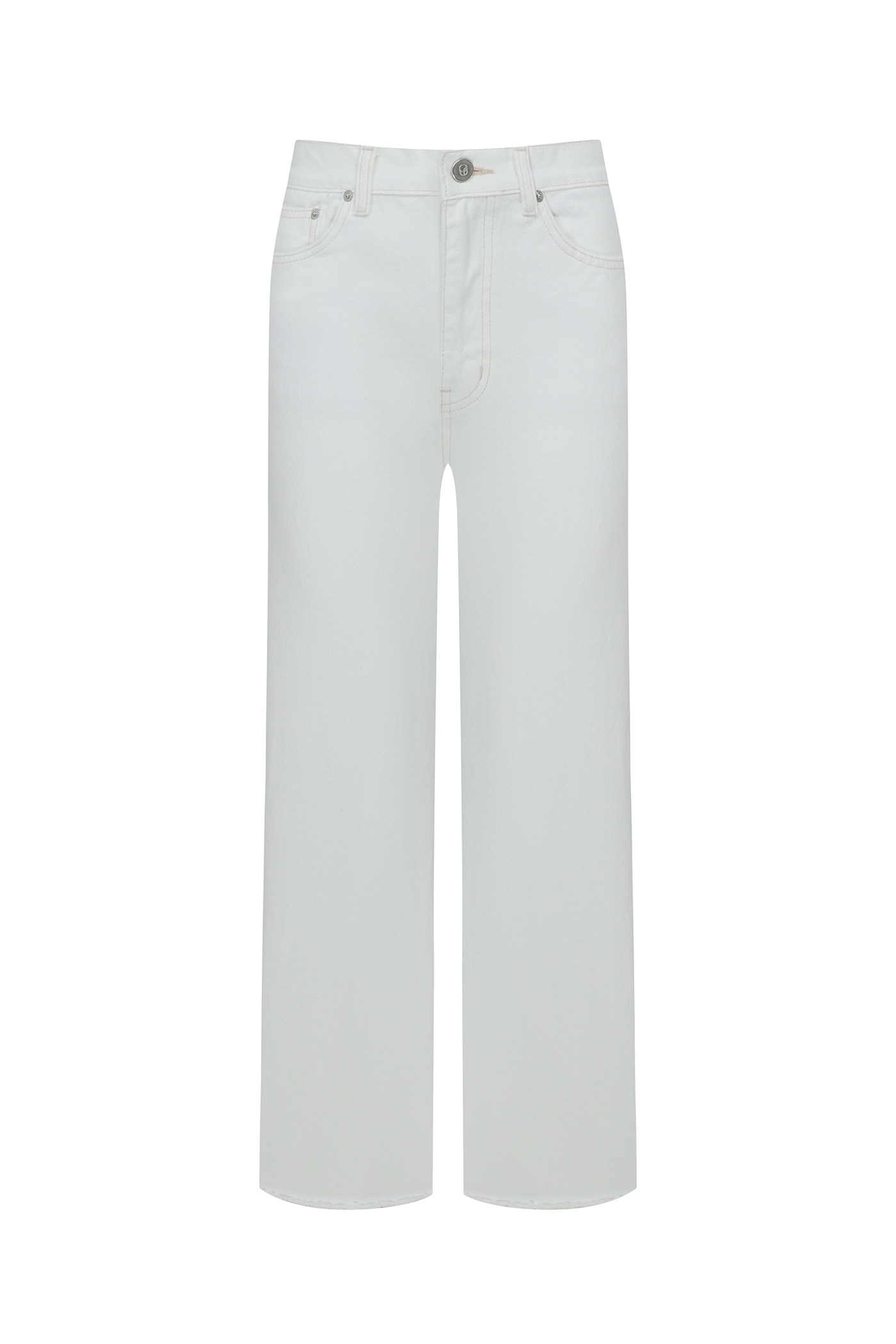 White Wide Denim Pants