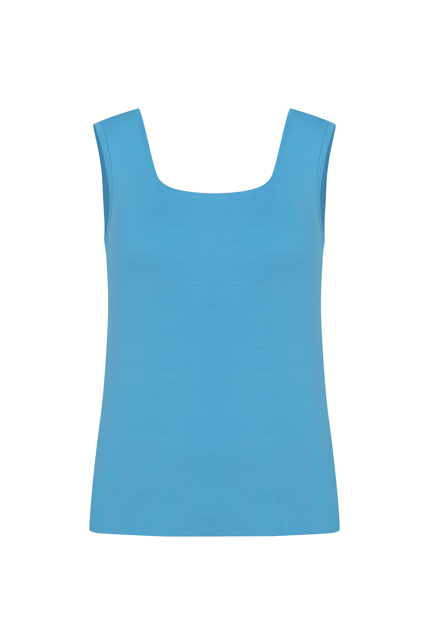 Two-way Sleeveless Knit Top-Sky Blue