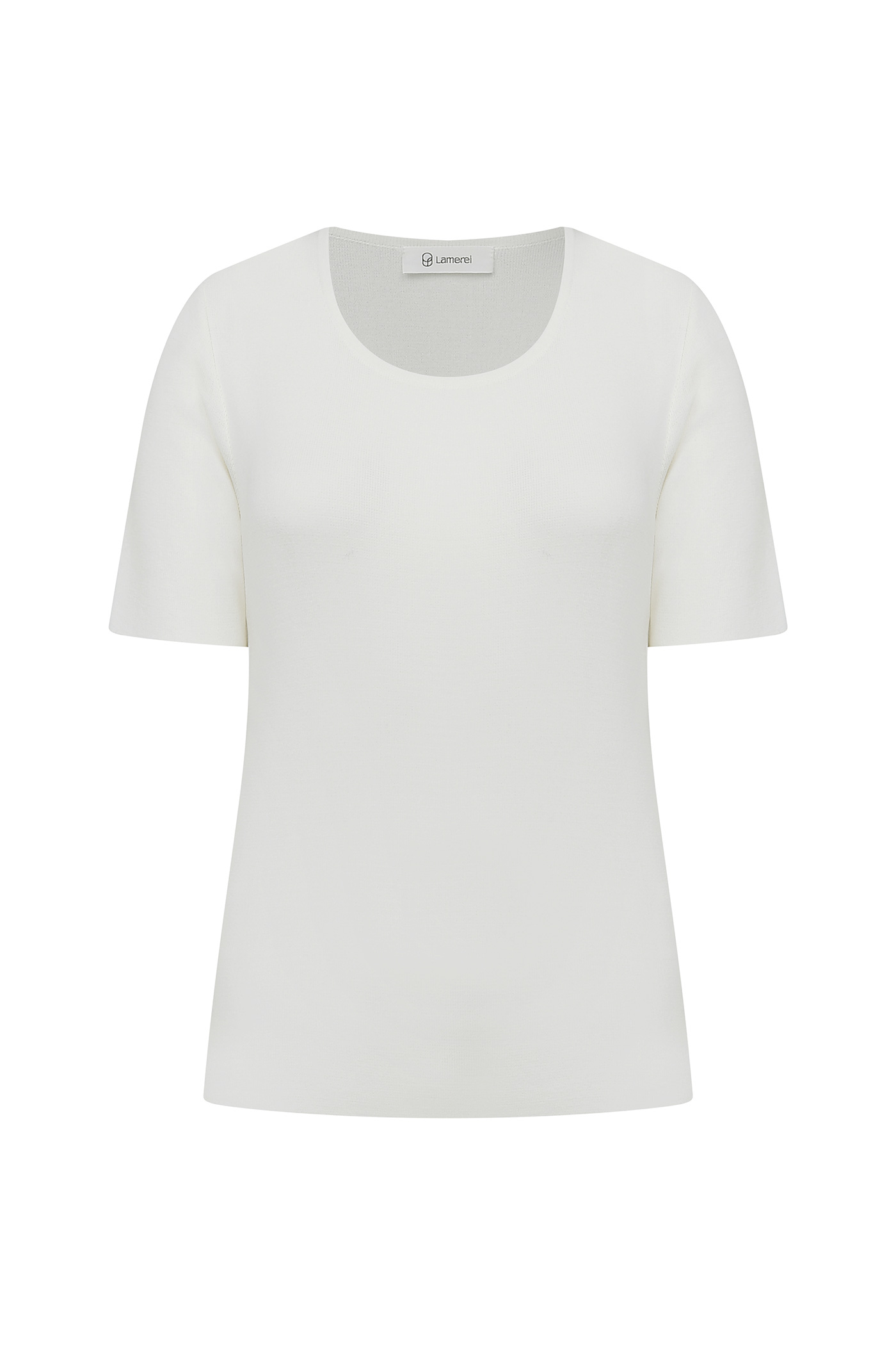 Summer Crew Neck Knit Top-Ivory