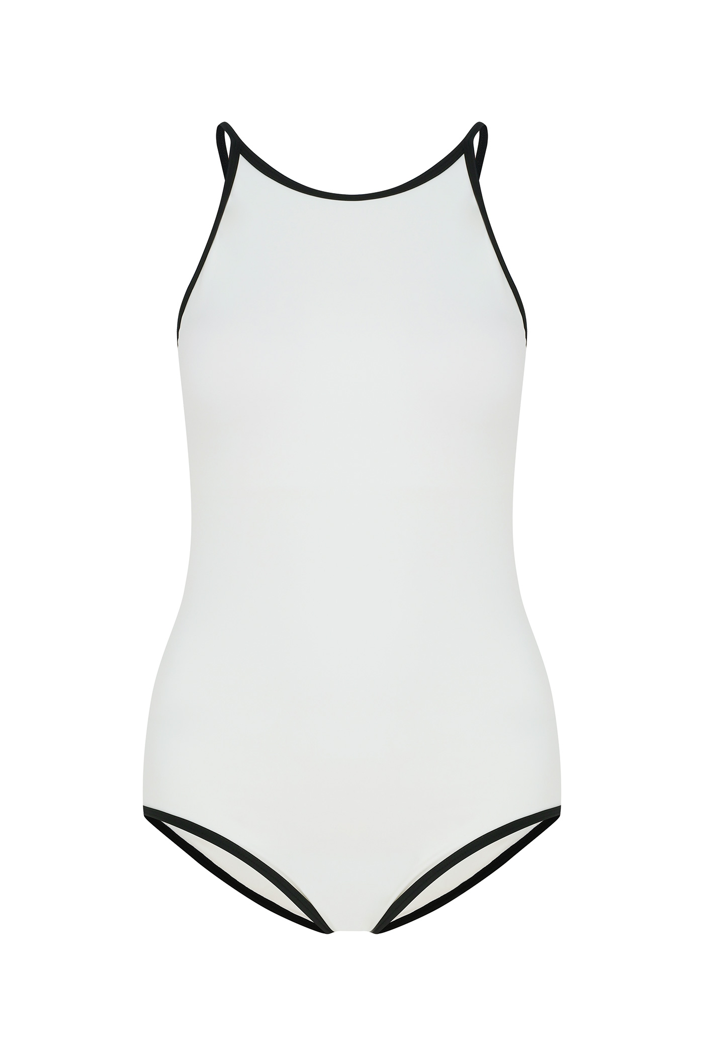 [이사배 착용]Halter ColorBlock Piping SwimSuit-Ivory