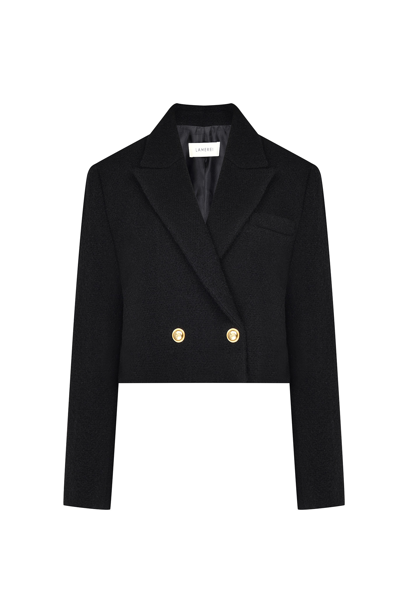 [SAMPLE]Wool Crop Collar Jacket[LMBBWIJK201]-Black