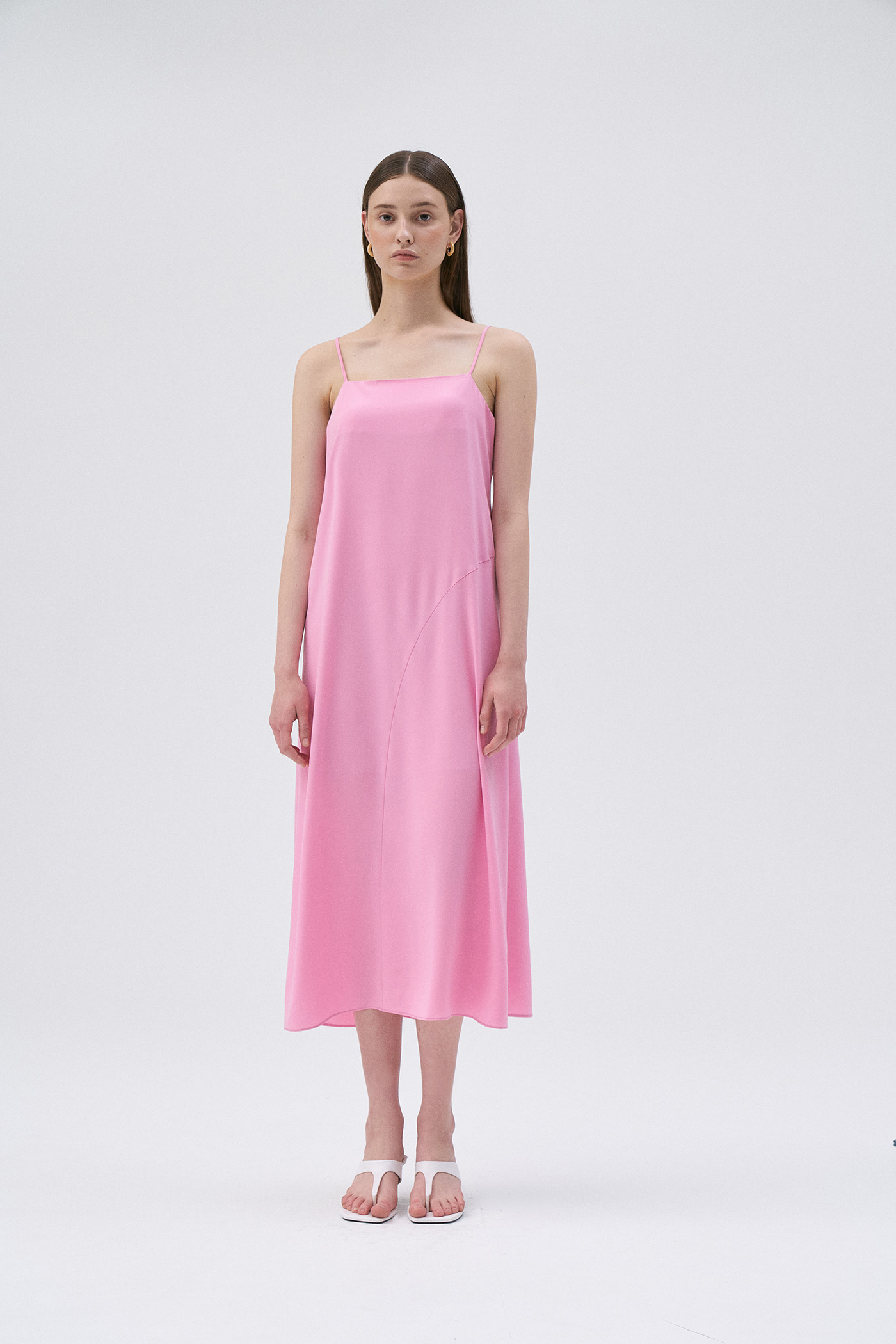 Vivid Slip Dress-Pink