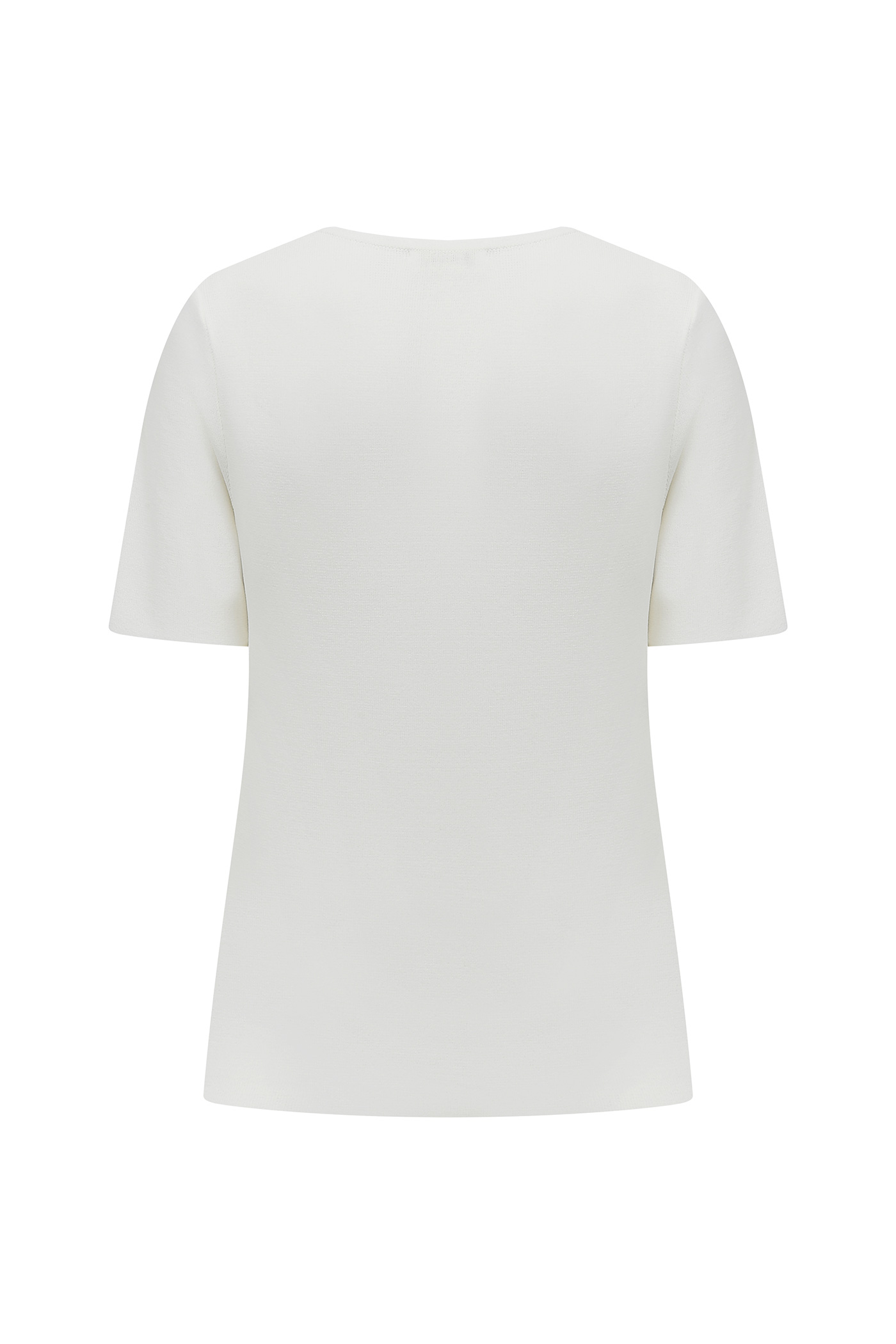 Summer Crew Neck Knit Top-Ivory