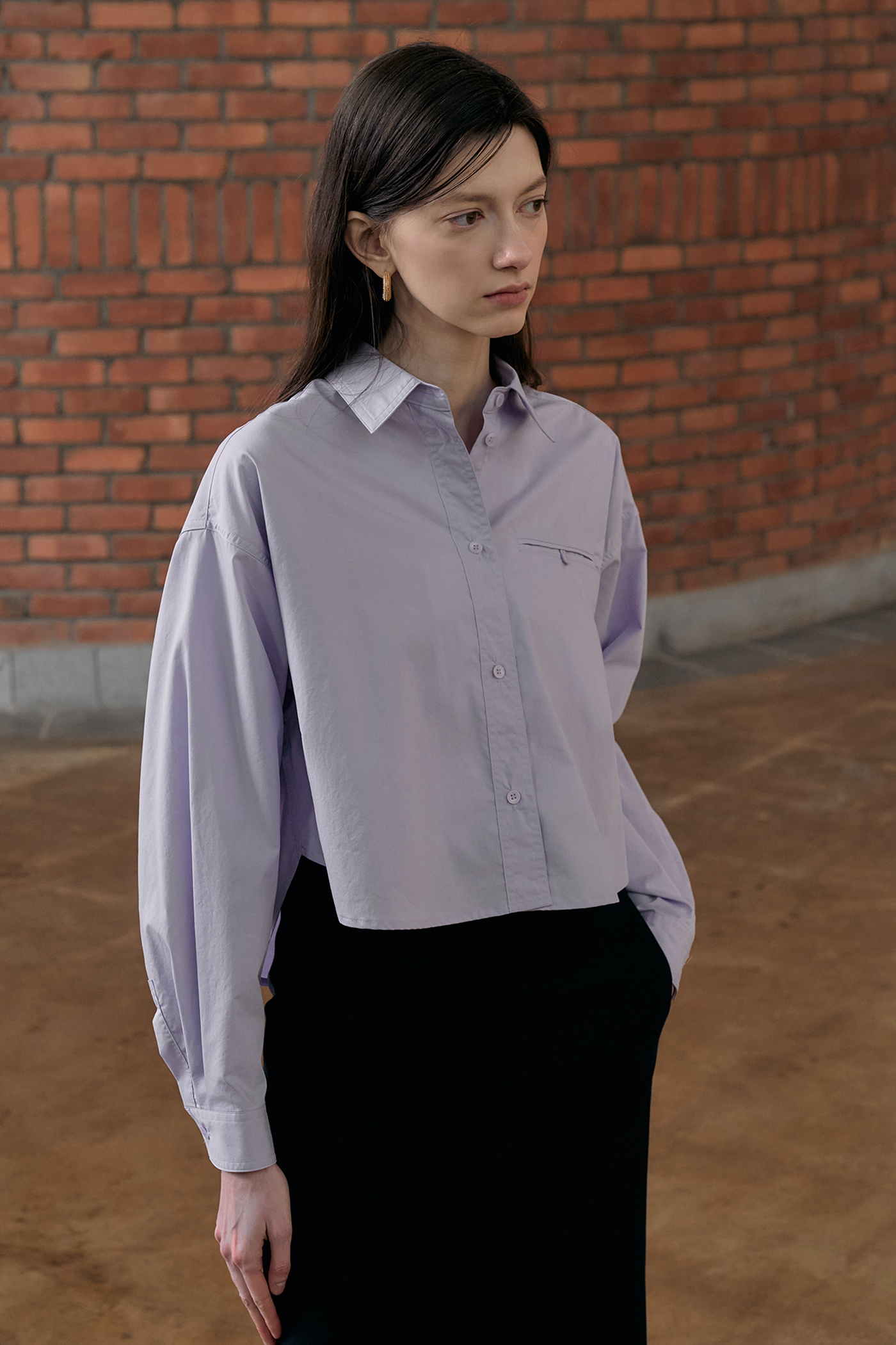 Crop Shirt[LMBCSPSH302]-3color