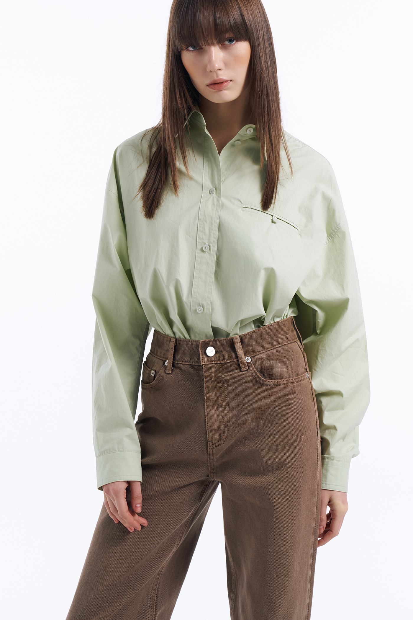 Premium Cotton Shirt[LMBCSPSH303]-Yellow Green